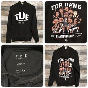 TDE Top Dawg Championship Tour Hoodie Men’s M Black Kendrick Lamar Sza (Flaw).